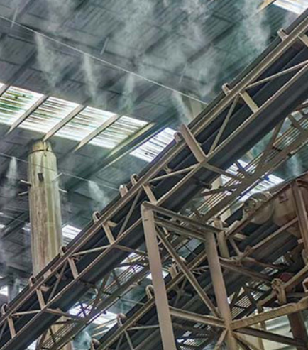 煤礦礦井噴霧防塵系統安裝效果